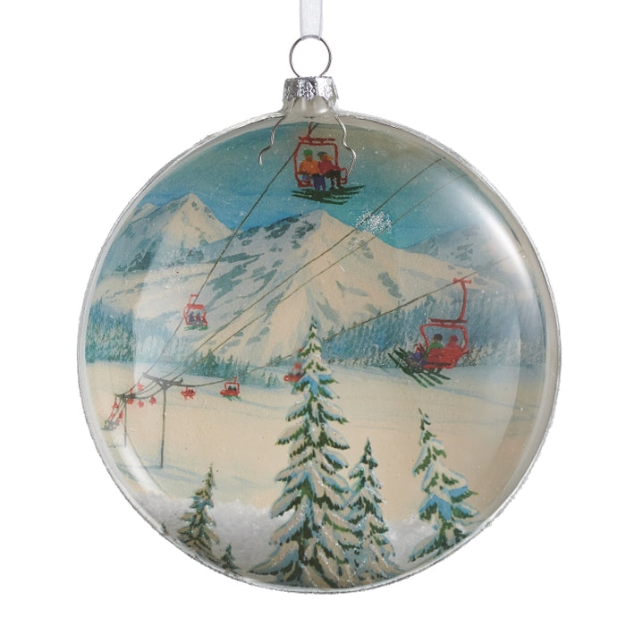 5" At the Slopes Disc Ornament