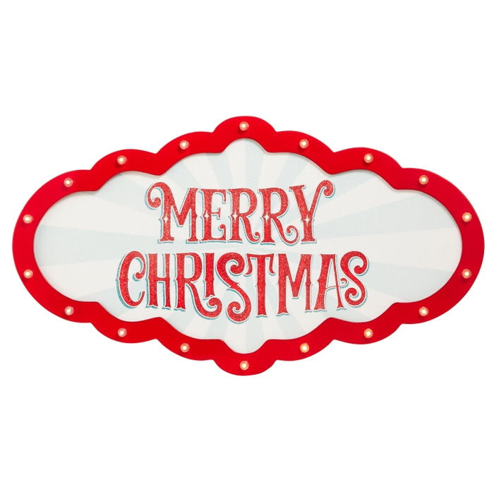 30" Big Top Merry Christmas Vintage Lighted Sign