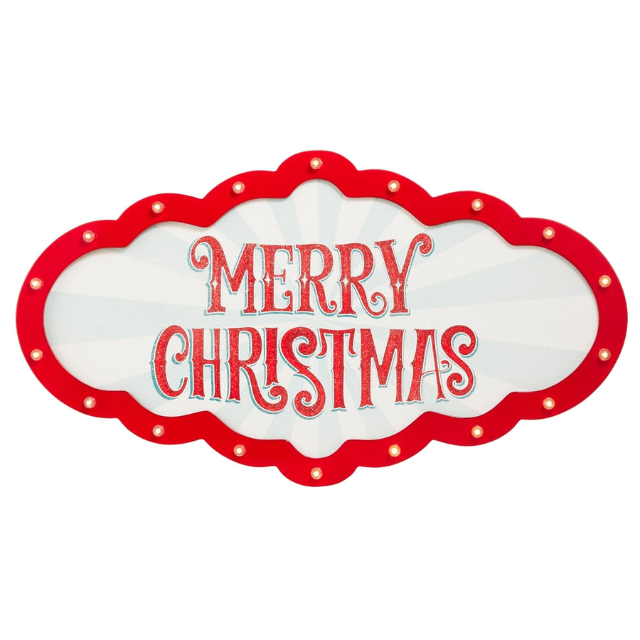 30" Big Top Merry Christmas Vintage Lighted Sign