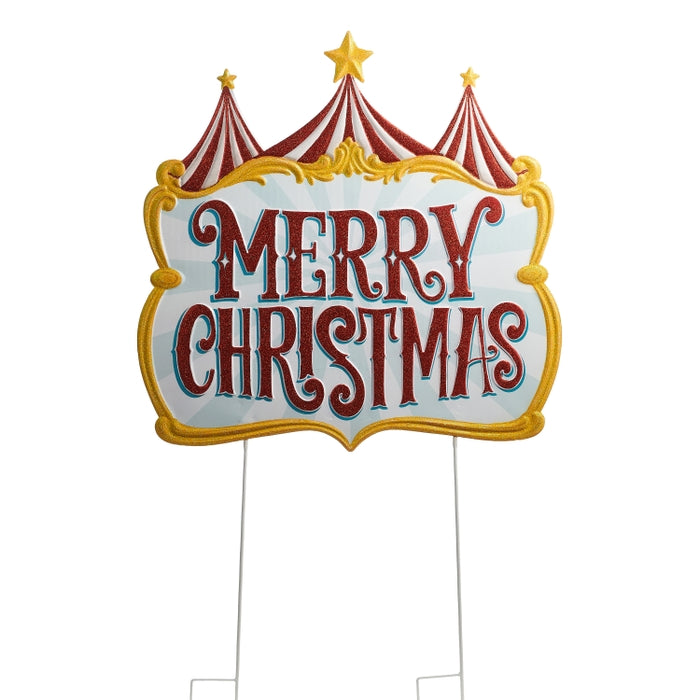 40" Big Top Merry Christmas Yard Stake