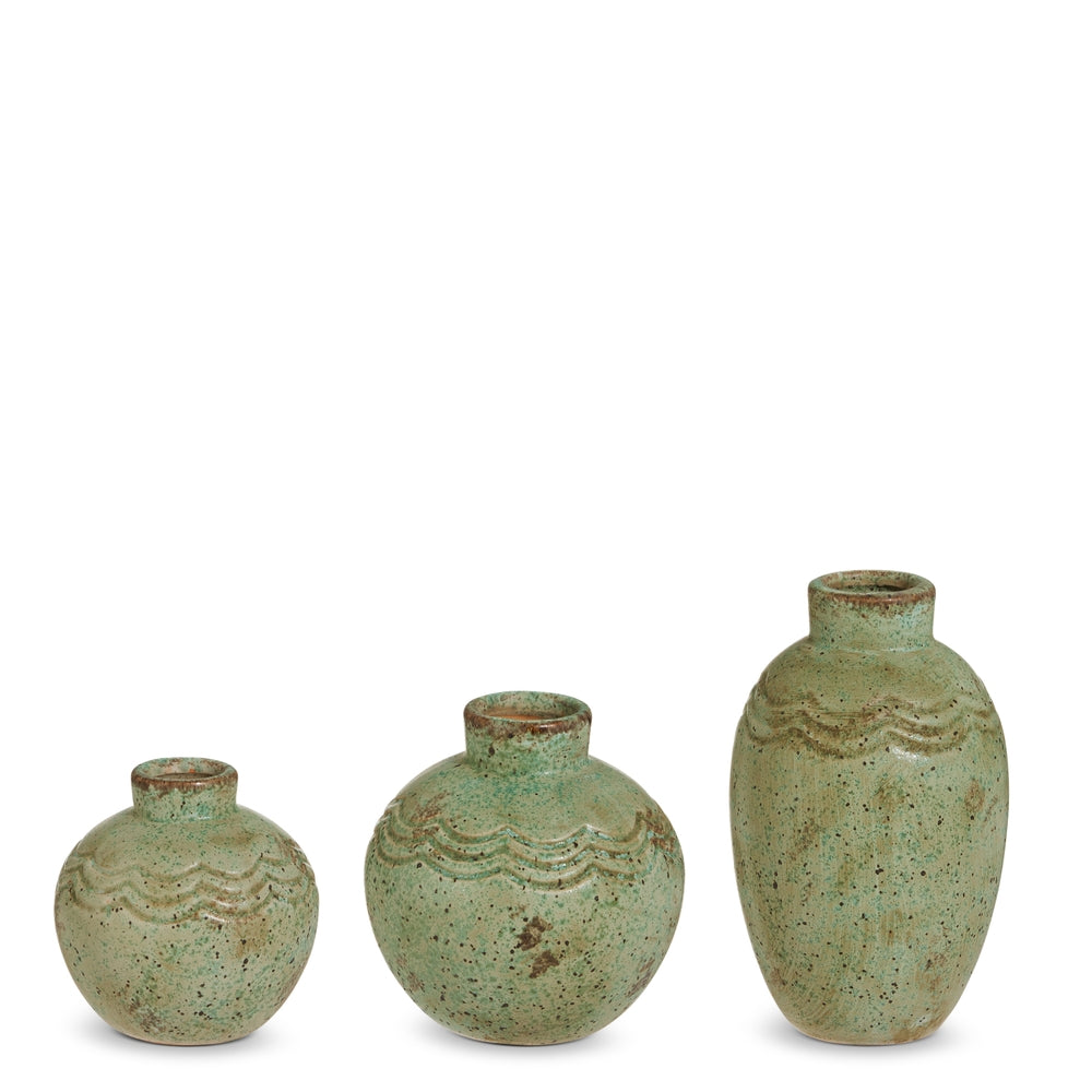 Preorder 6" Mini Distressed Green Bud Vase