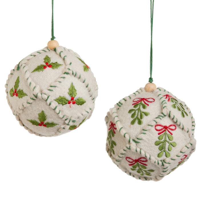 5" Christmas Greenery Ball Ornament