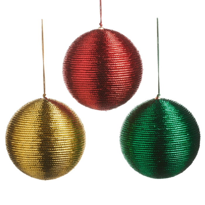 4.5" Metallic Wrapped Ornament