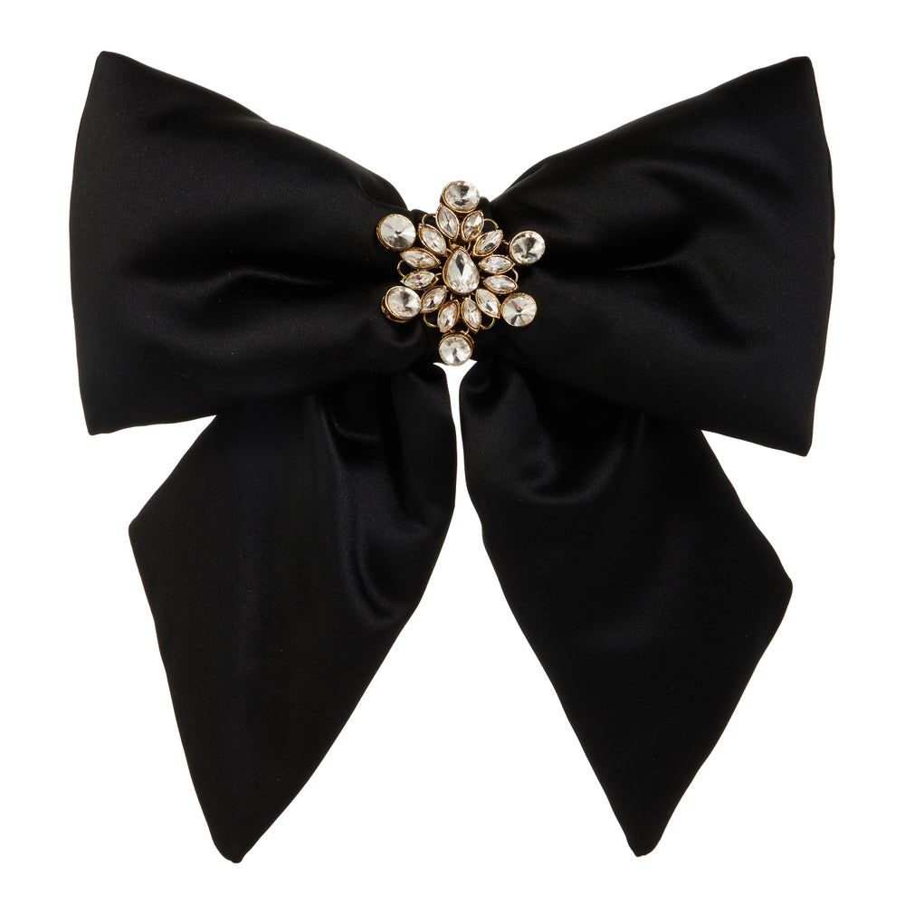 11" Black Satin Bottle Bow