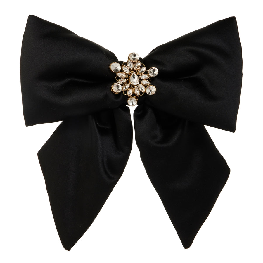 11" Black Satin Bottle Bow