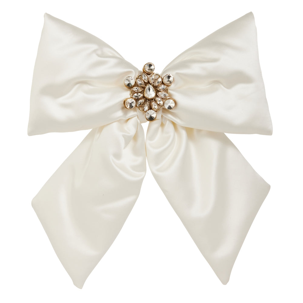 11" Ivory Satin Bottle Bow