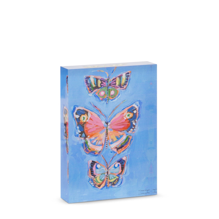 8" Springtime Flutter Acrylic Block