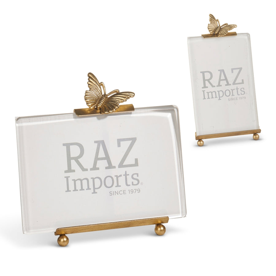 6" Gold Butterfly Picture Easel