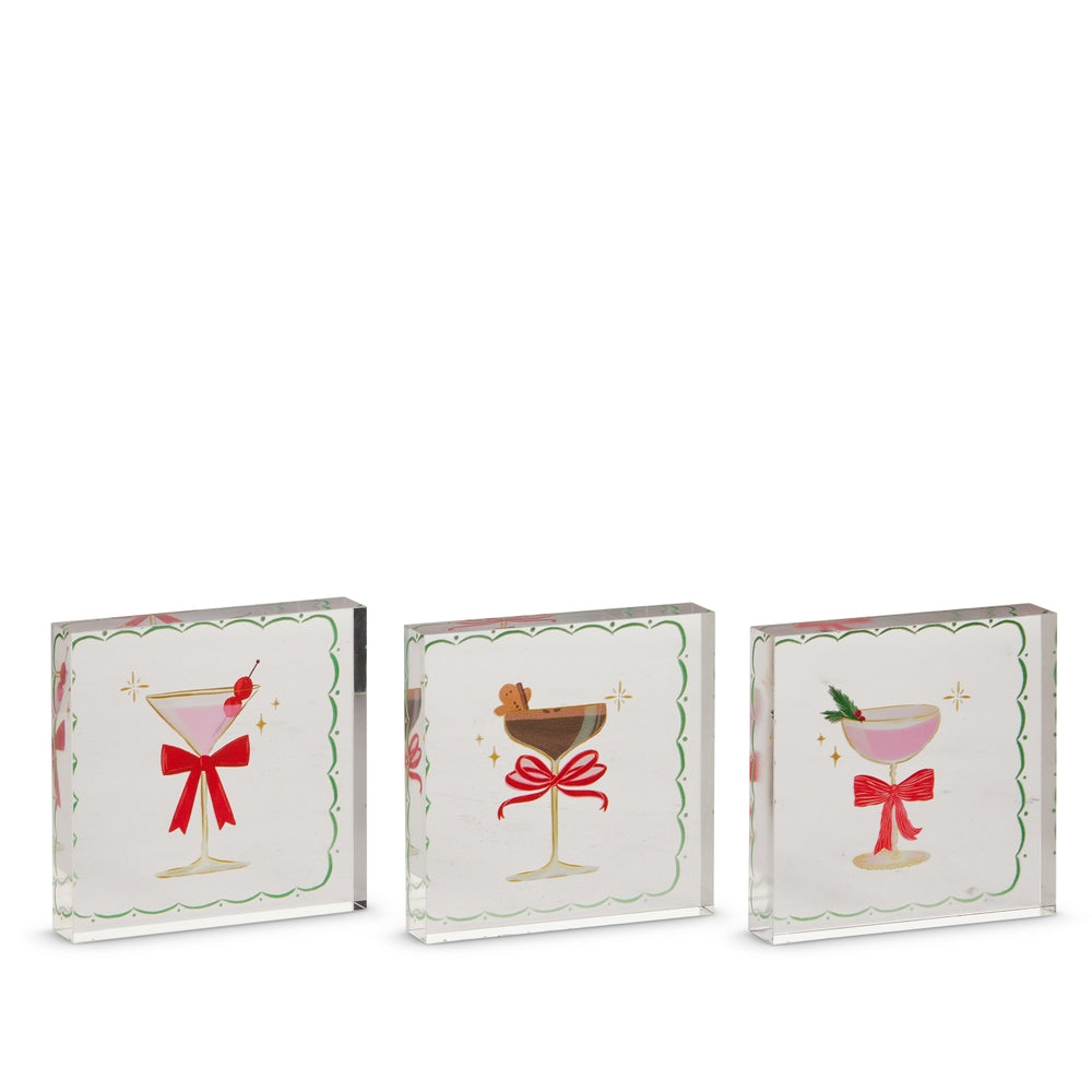 4" Everything Nice Cocktail Acrylic Block