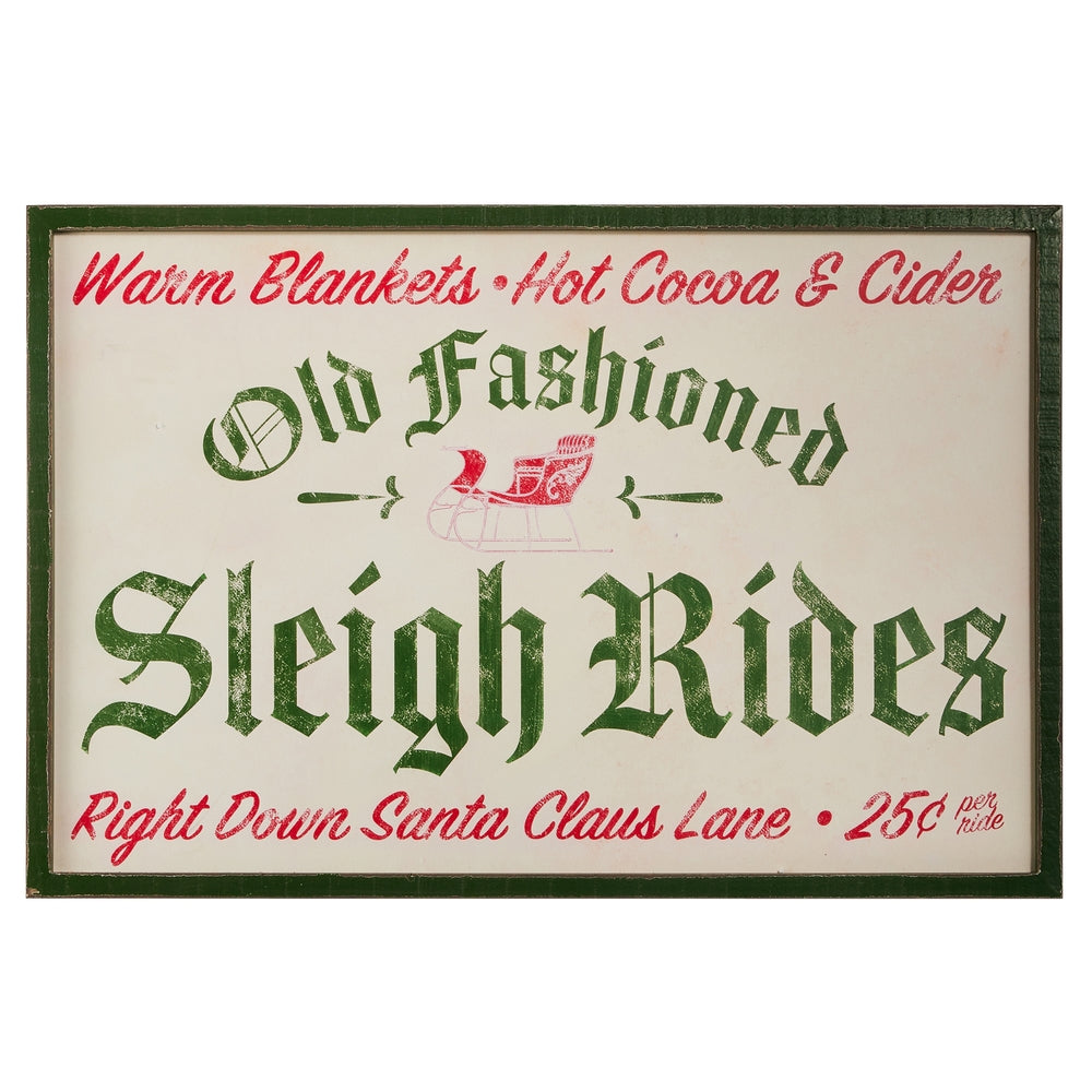 28" Sleigh Rides Wall Art