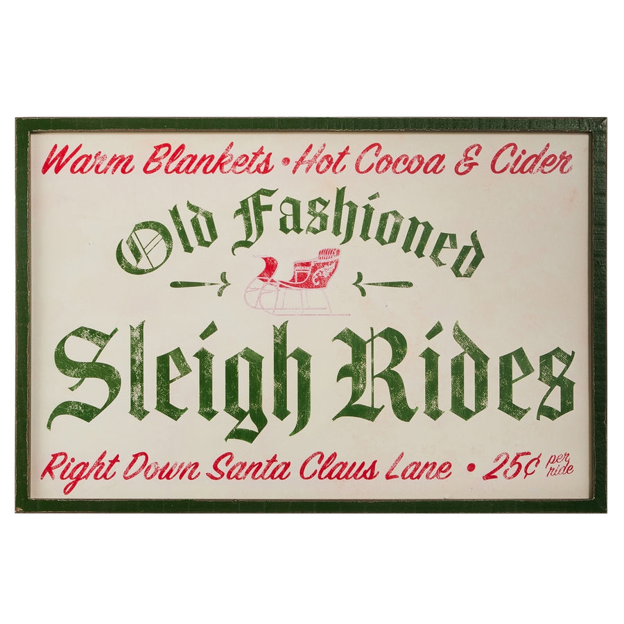 28" Sleigh Rides Wall Art