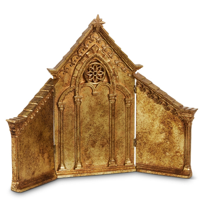 12" Gold Folding Creche