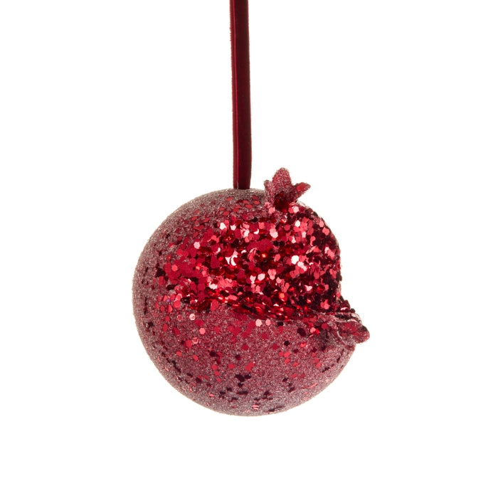 4.5" Iced Pomegranate Ornament