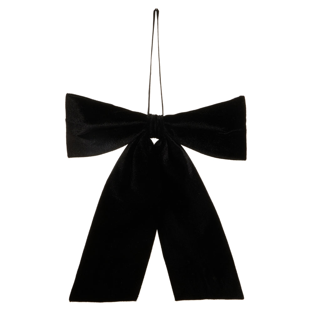 12.5" Black Velvet Bow Ornament