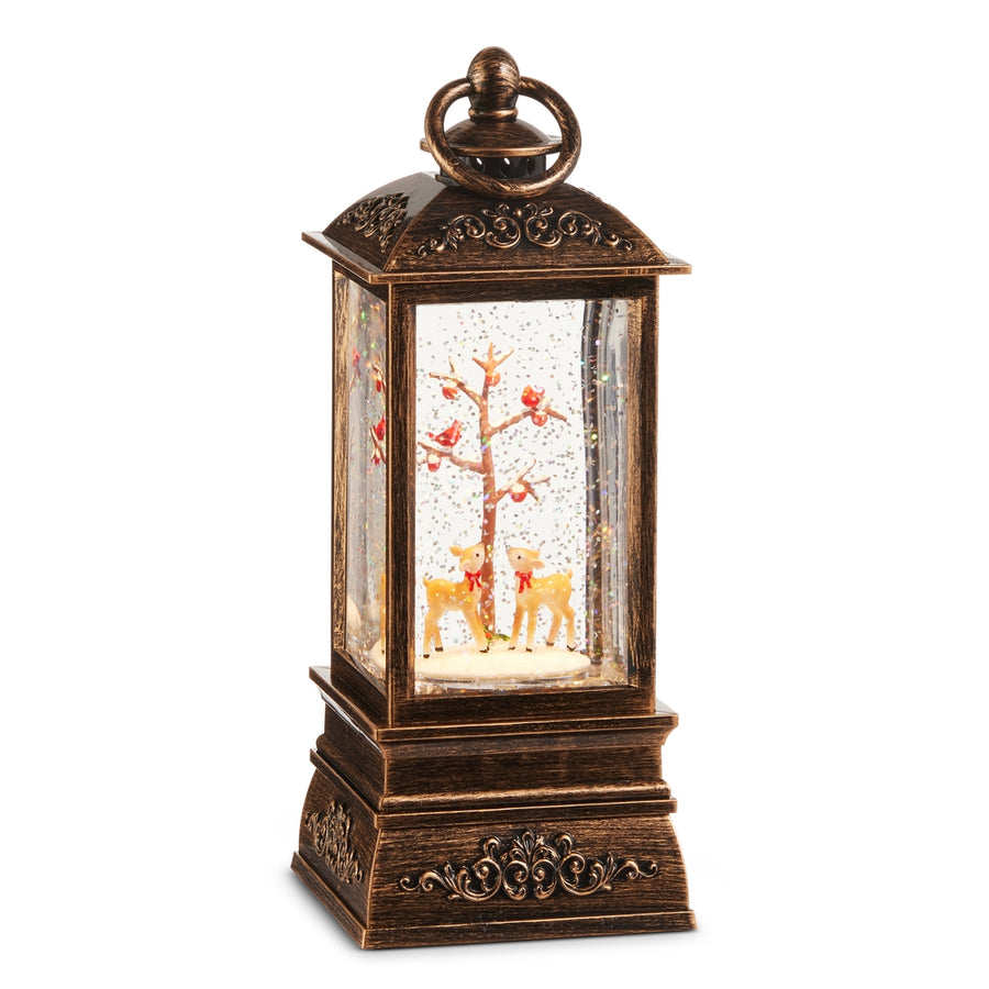 8.75" Woodland Deer Lighted Water Lantern