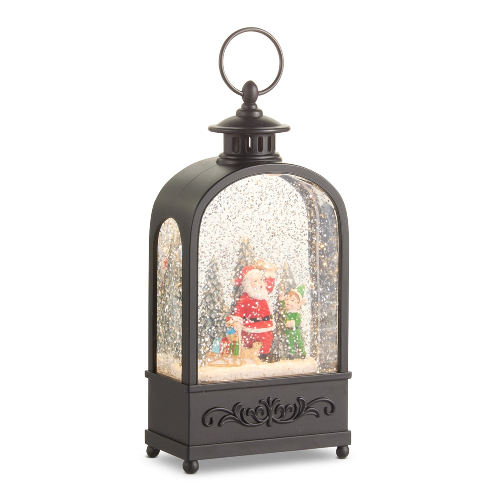 9" Elves Decorating Tree Lighted Water Lantern