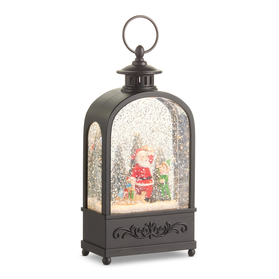 9" Elves Decorating Tree Lighted Water Lantern