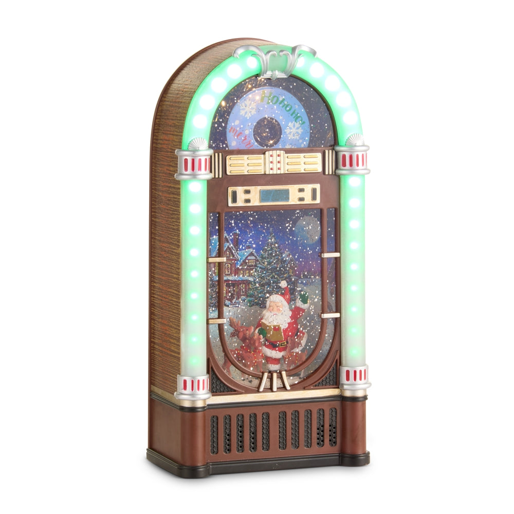13" Animated Musical Santa's Choir Lighted Water Jukebox