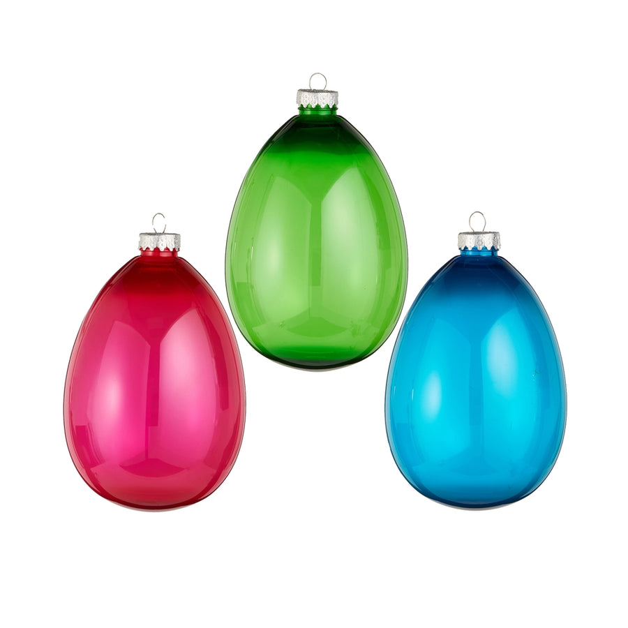 7.25" Clear Egg Ornament