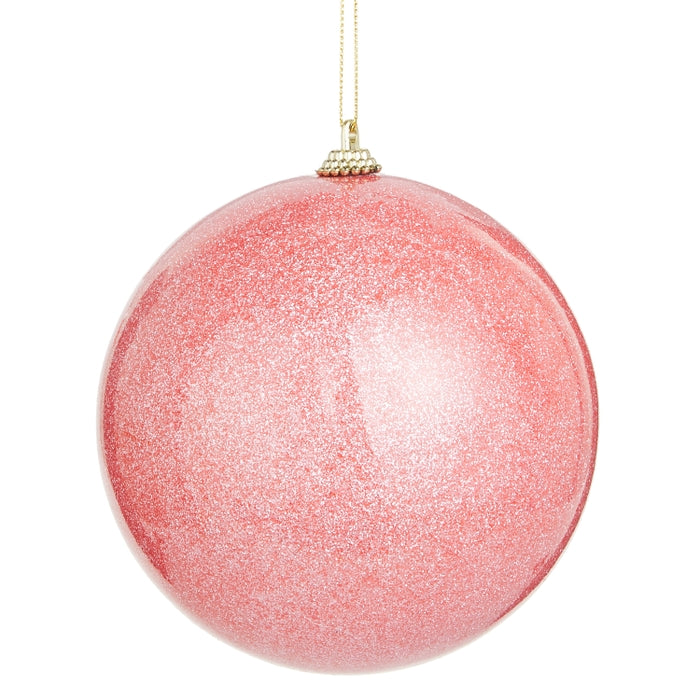 5" Pink Glitter Ball Ornament - Styrofoam 5" D