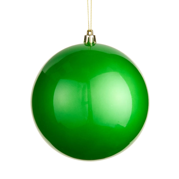 5" Green Ball Ornament - 5" Plastic Decoration