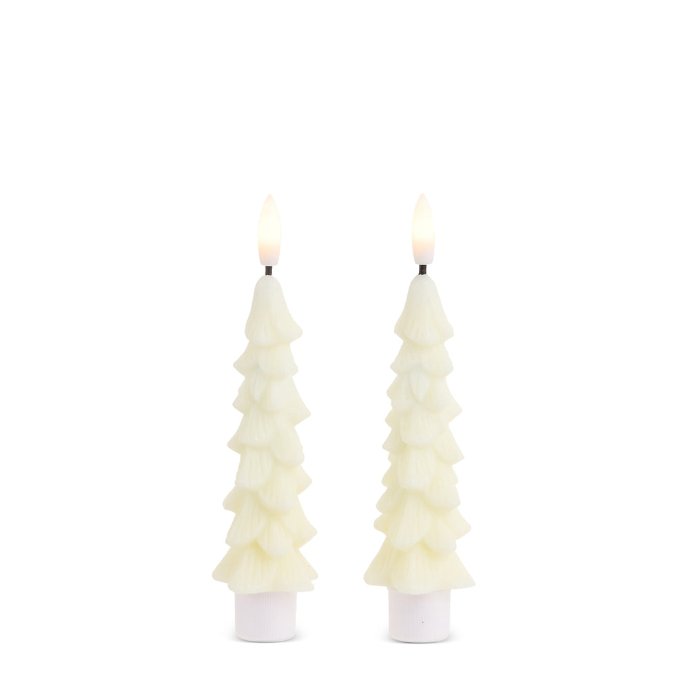 6" Ivory Mini Tree Taper Candles