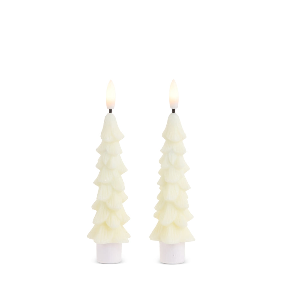 6" Ivory Mini Tree Taper Candles