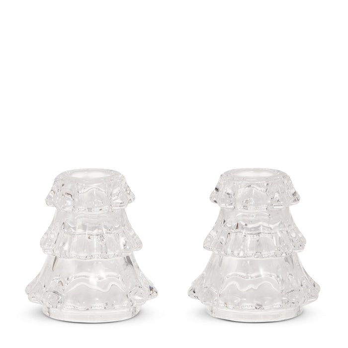 3" Glass Tree Taper Holder
