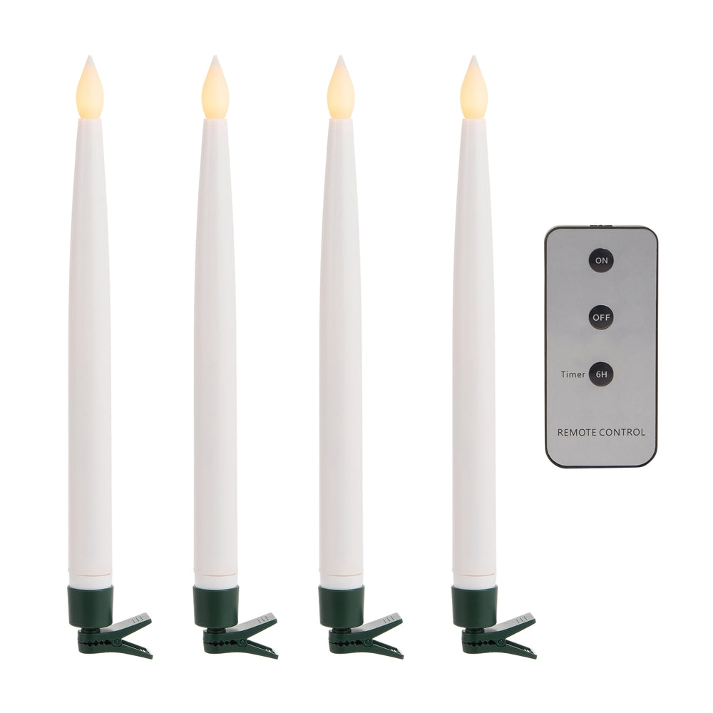 10.5" Clip-On Lighted Candles with Remote