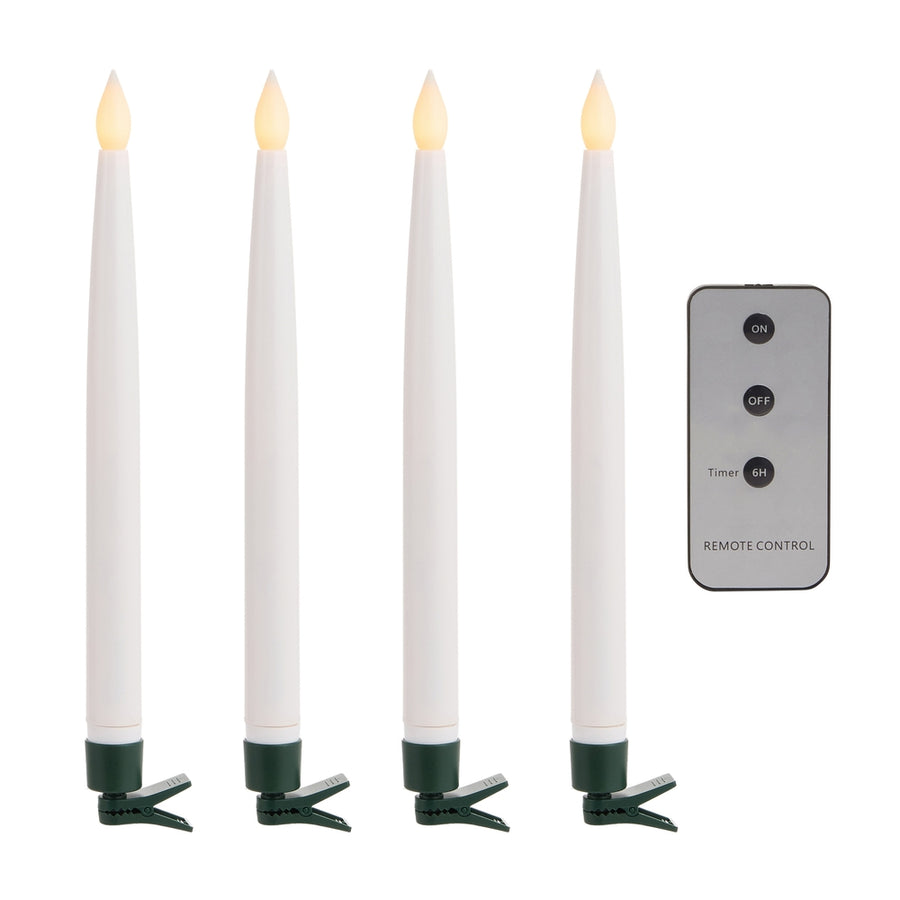10.5" Clip-On Lighted Candles with Remote