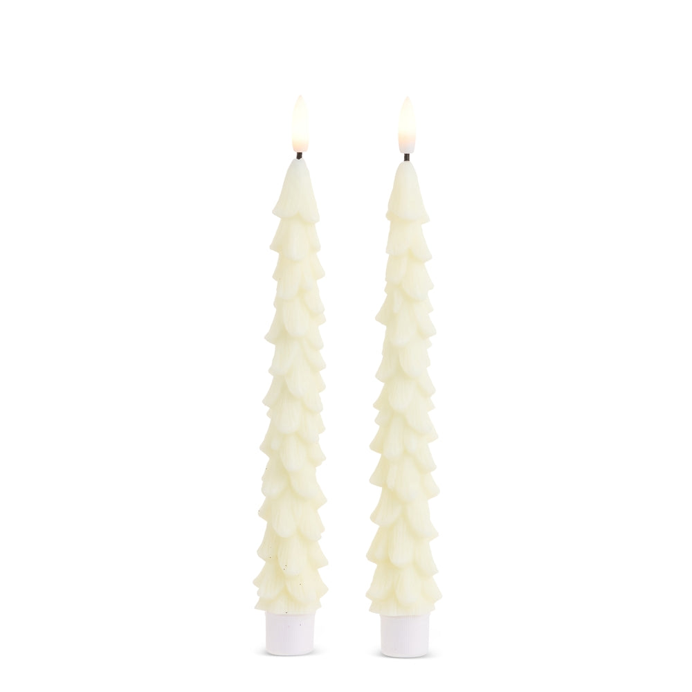 8.5" Ivory Tree Taper Candles