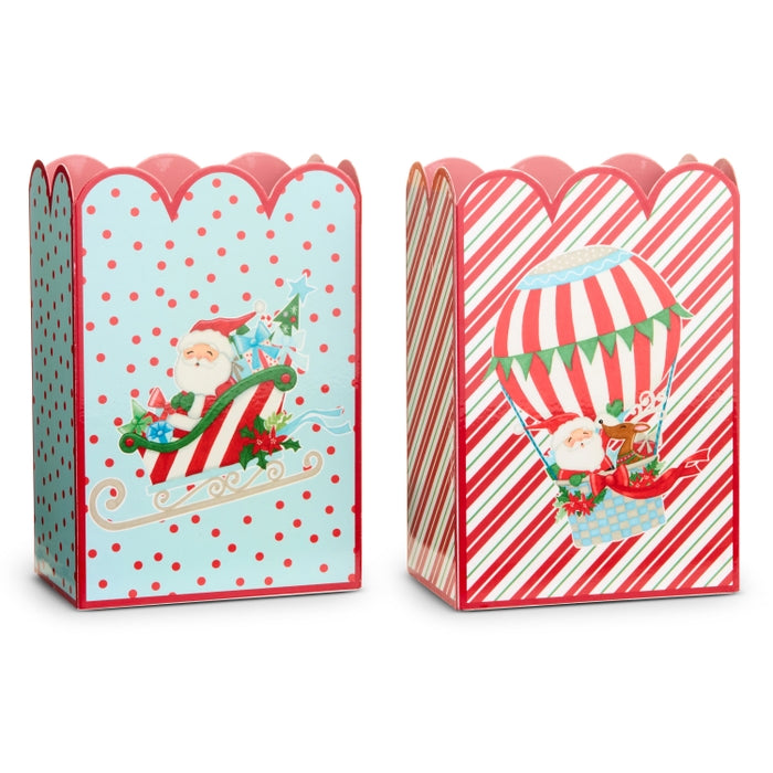 8" Santa's Adventures Decorative Container