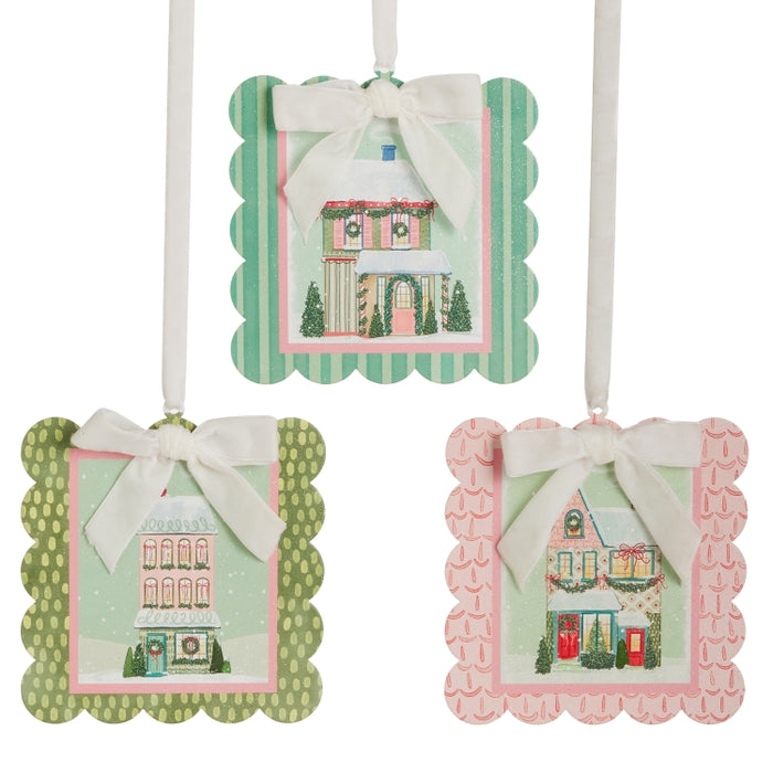 5.75" Snowflake Lane Scalloped Edge Ornament