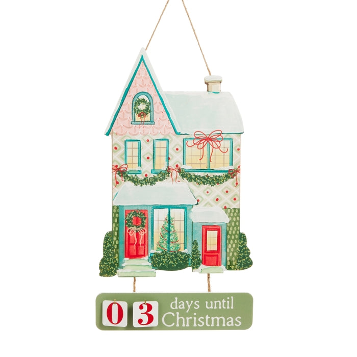 19" Snowflake Lane Christmas Count Down Sign