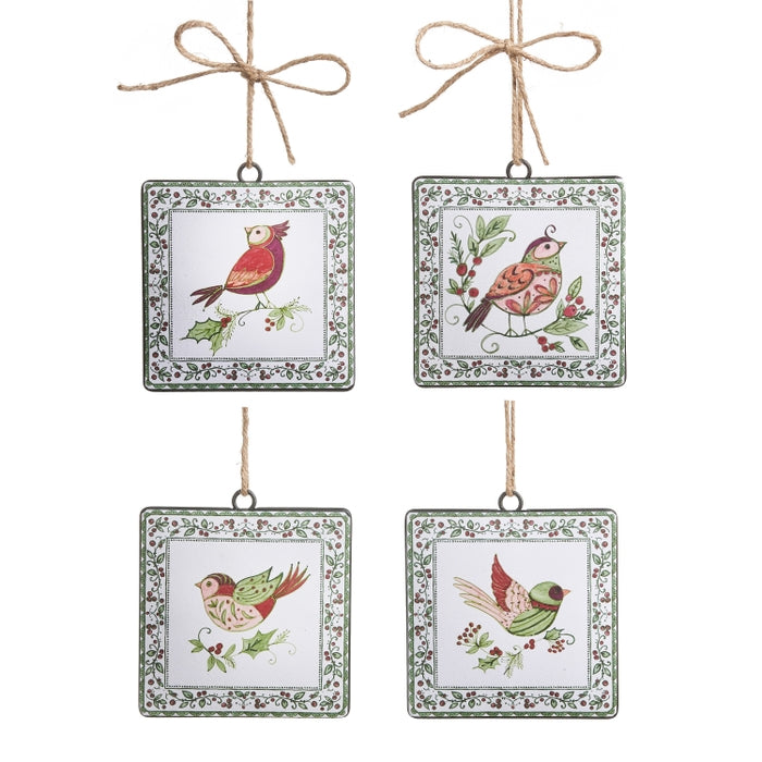 5" Yuletide Warbler Embroidered Ornament