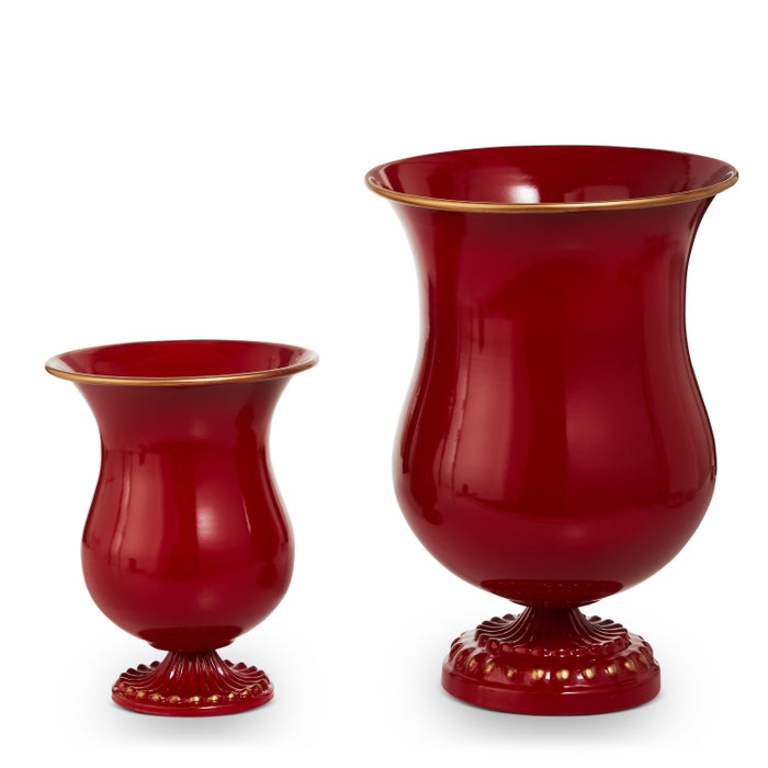 11.5" Red and Gold Vases