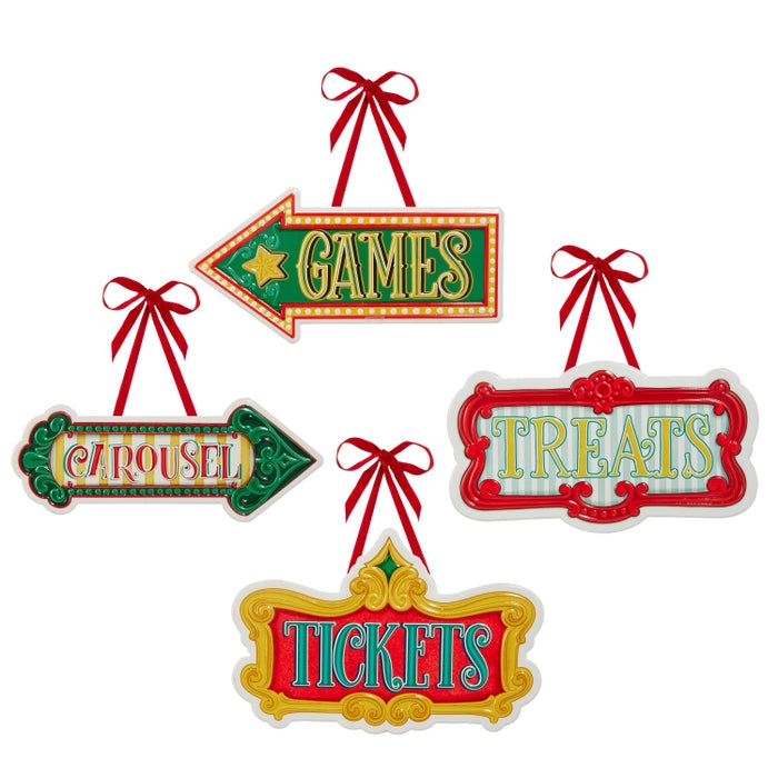 12" Christmas Circus Marquee Ornament