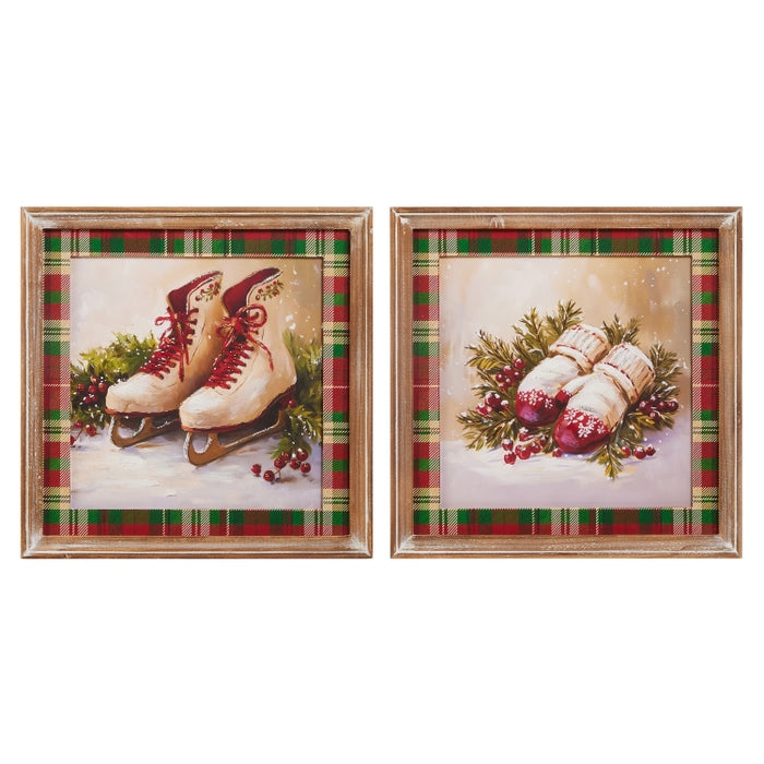 13.75" Vintage Holiday Wall Art