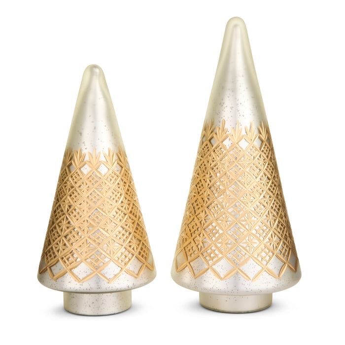 14" Bronze Etched Pattern Trees