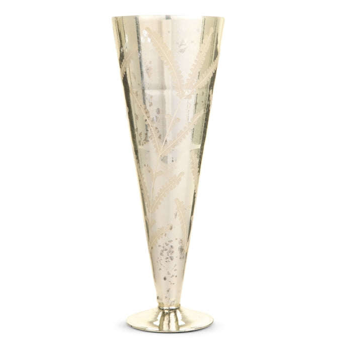 16" Silver Flute Vase