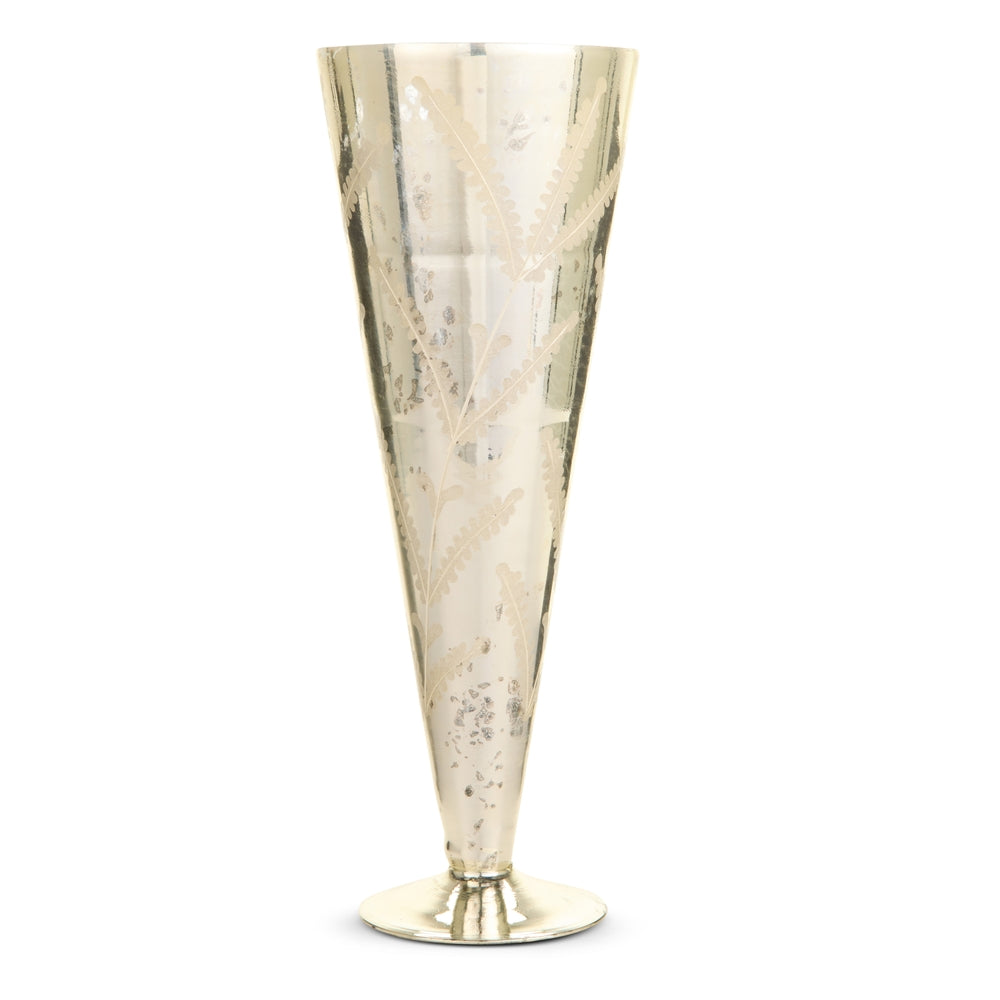 16" Silver Flute Vase
