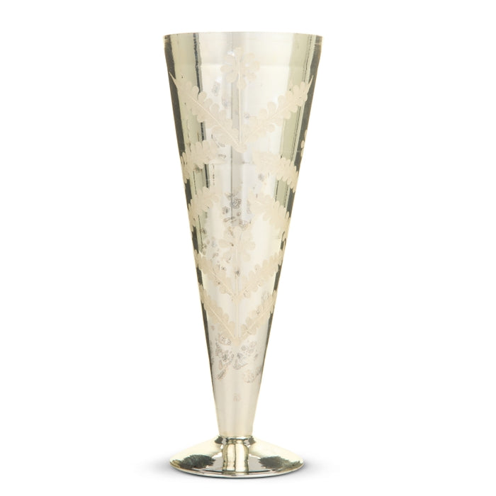 13.75" Silver Flute Vase
