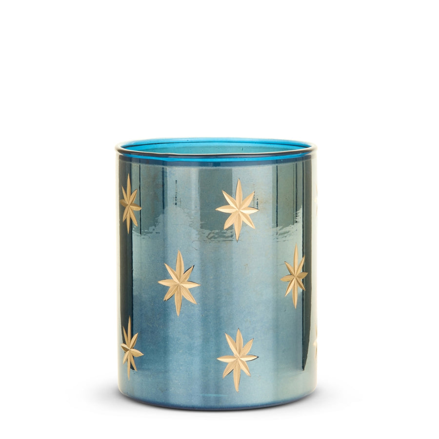 5" Etched Blue Star Container