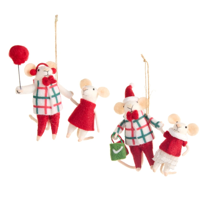 5.5" Family of mice Ornament