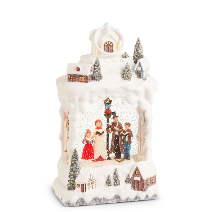 10" Singing in the Snow Lighted Water Lantern