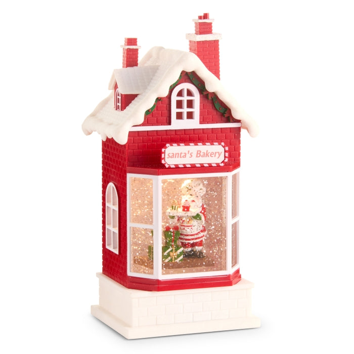 10.5" Cookie Santa Lighted Water Bakery