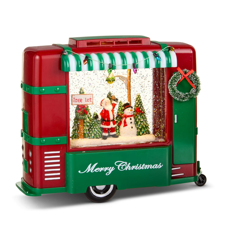 9" Evergreen Gathering Lighted Water Camper