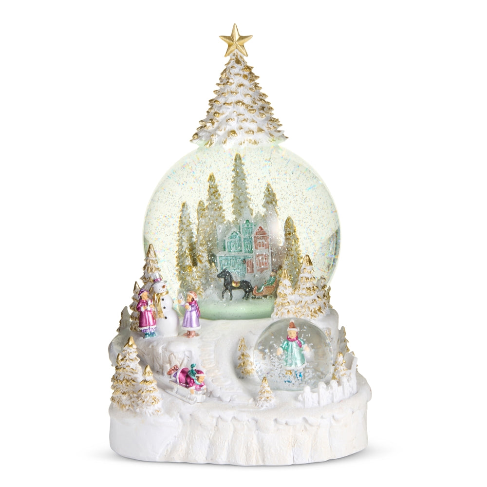 9.5" Animated Frozen Elegance Lighted Water Globe