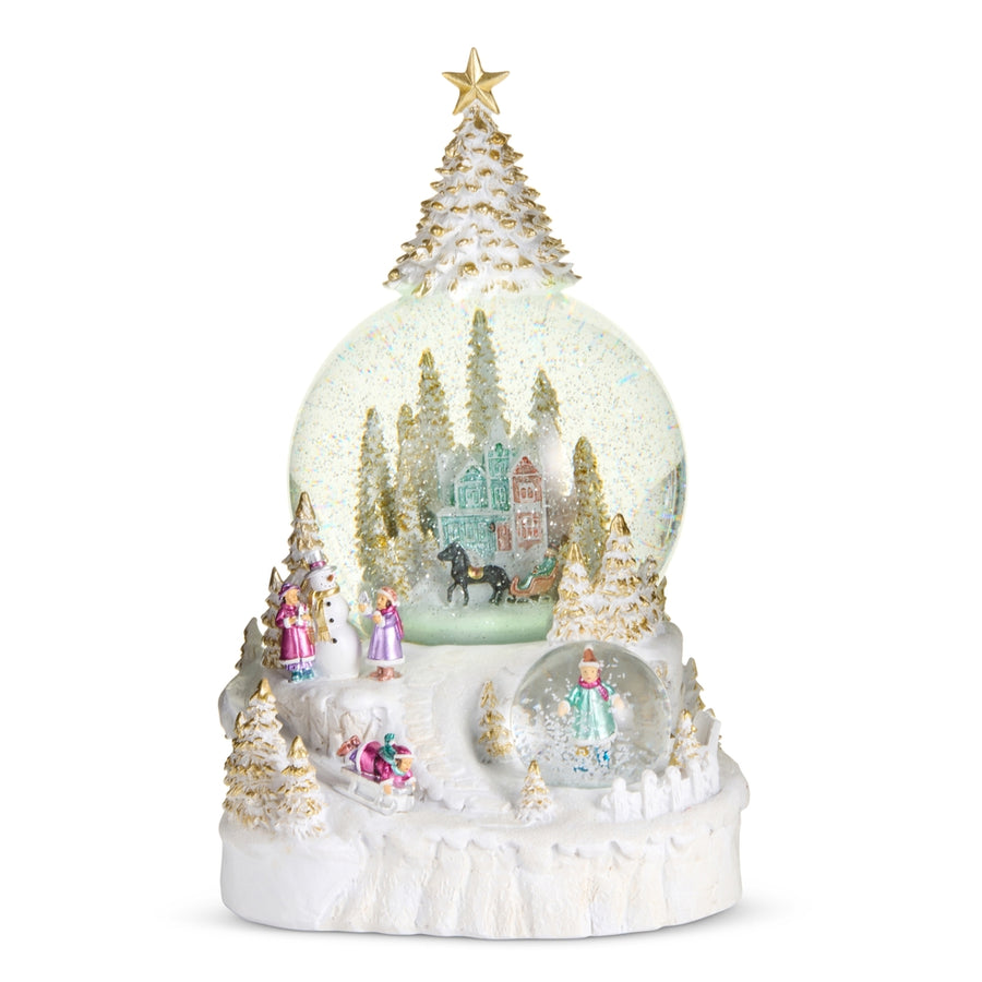 9.5" Animated Frozen Elegance Lighted Water Globe