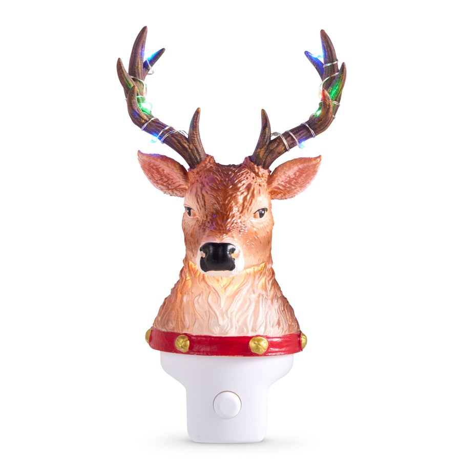 7.5" Animated Deer Night Light | Brown
